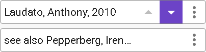 Image showing the Up and Down buttons for changing the sorting order of references within a citation